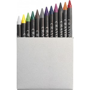 Cardboard box with crayons Paulina, custom/multicolor