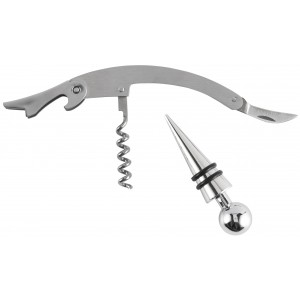 Stainless steel wine gift set Eve, silver