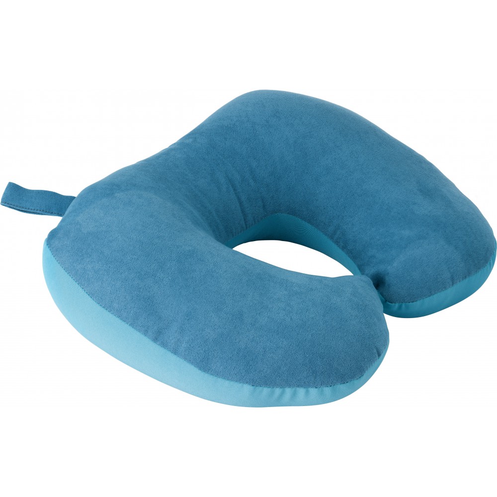 2-in-1 travel pillow, Pale blue (travel article) - Reklámajándék.hu Ltd.