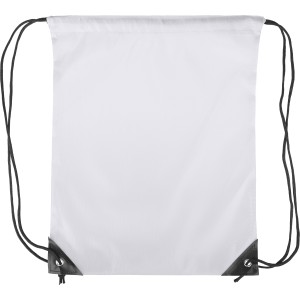 Polyester (210D) drawstring backpack Isolde, white