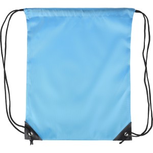 Polyester (210D) drawstring backpack Isolde, light blue