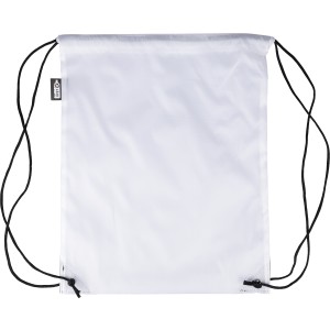 rPET polyester (210D) drawstring backpack Calix, white