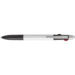 3 Colour ink aluminium ballpoint pen, white (7976-02)