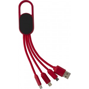 4-in-1 Charging cable set Idris, red