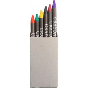 Cardboard box with crayons Selena, custom/multicolor