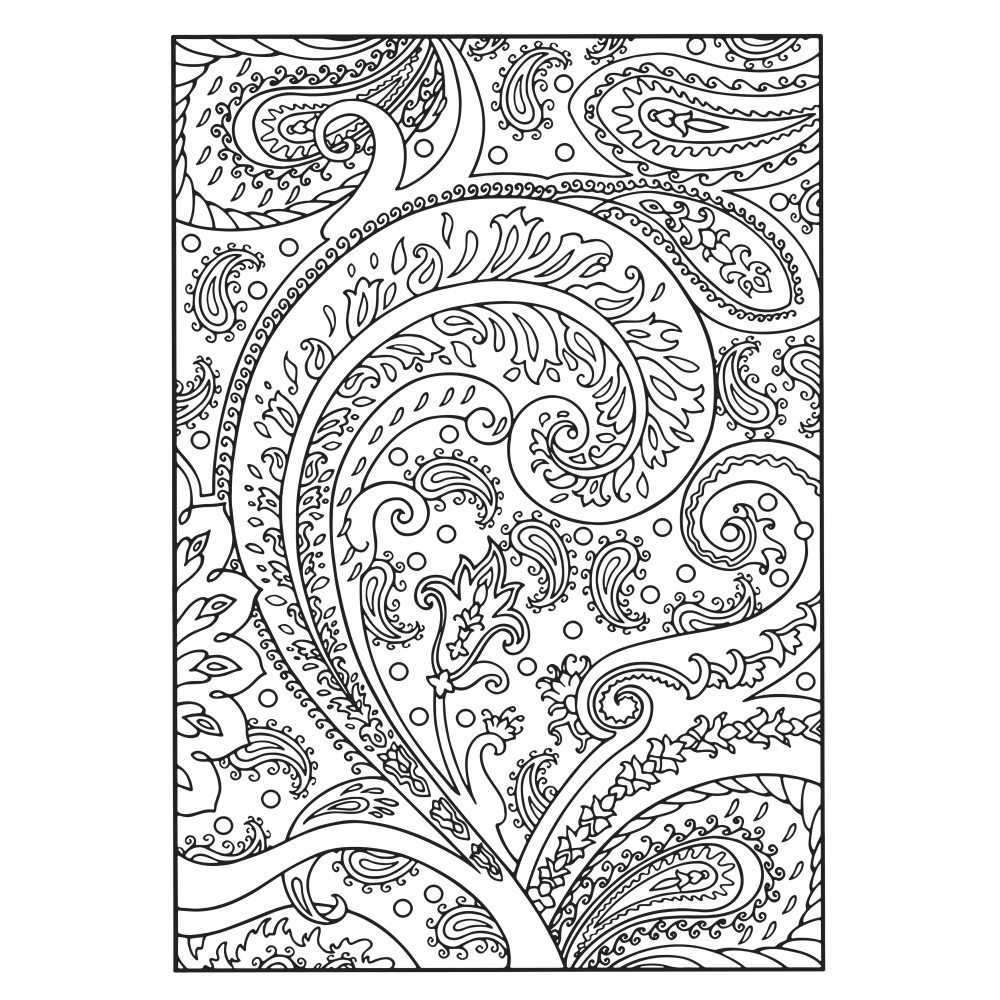 Printed A4 Adult's colouring book., custom/multicolor (Drawing set)