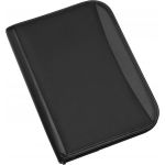 A4 Microfibre zipped folder, black (8432-01)