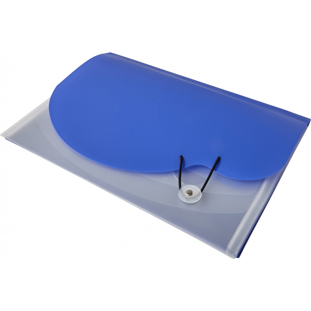 Printed A4 Plastic Expanding Document Folder Cobalt Blue Clipboards Folders 3737