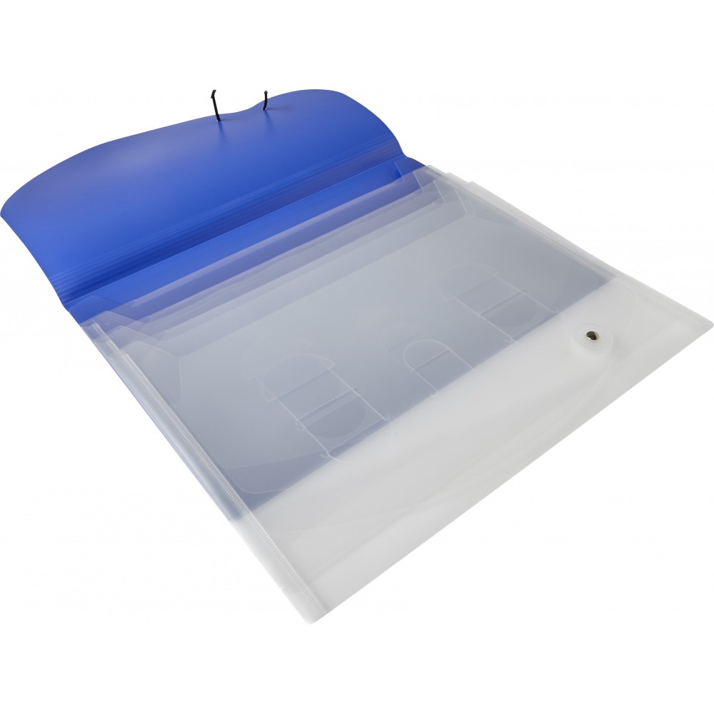 Printed A4 Plastic expanding document folder, cobalt blue (Clipboards