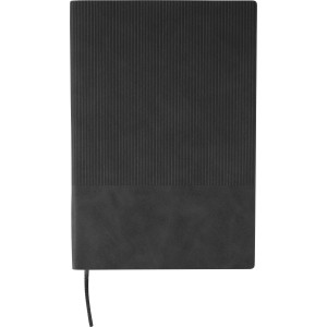 Recycled PU notebook (A5) Elian, black