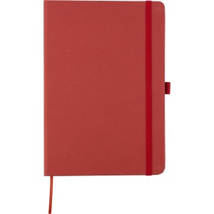 Recycled biowaste and carton notebook A5 Gertrud, red