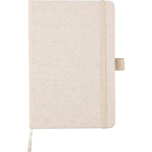 Hemp notebook A5 Barbara, khaki