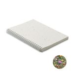 A5 seed paper cover notebook, White (MO2083-06)