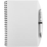 A5 Wire bound notebook and ballpen, white (5140-02CD)
