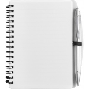 PP notebook with ballpen Kimora, white