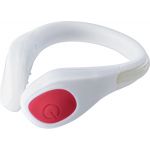 ABS and silicone shoe clip Rosanna, white/red (5367-188)