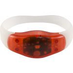 ABS and silicone wrist band with LED light, red (0960-08)