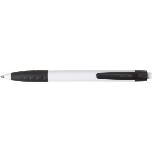 ABS ballpen Amarantha, white (Plastic pen)