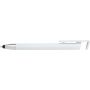ABS ballpen with phone holder and rubber tip, white
