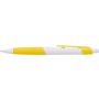 ABS ballpen with rubber grip Devon, yellow