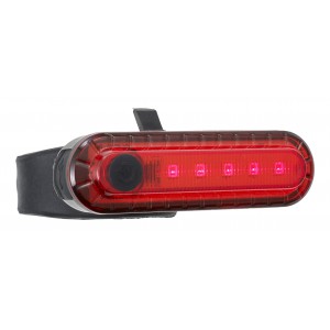 ABS bicycle light Priska, red (Bycicle items)