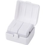 ABS travel adapter Coby, white (9197-02)
