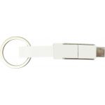ABS USB cable on key ring, white (8485-02)