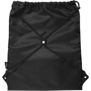 Adventure recycled insulated drawstring bag 9L, Solid black (Backpacks)