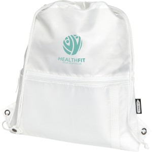 Adventure recycled insulated drawstring bag 9L, White (Backpacks)