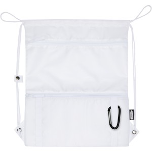 Adventure recycled insulated drawstring bag 9L, White (Backpacks)