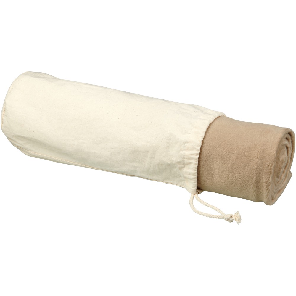 Aira Micro Plush Fleece Blanket With Cotton Pouch Picnic