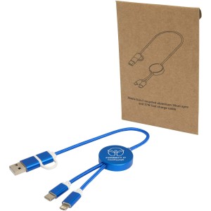 Alasia 5-in-1 recycled aluminium and plastic 30 cm data sync (Eletronics cables, adapters)