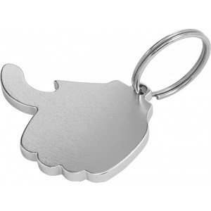 Aluminium 2-in-1 key holder Silvano, silver (Keychains)