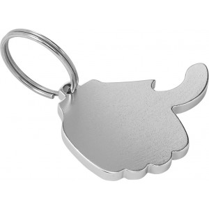 Aluminium 2-in-1 key holder Silvano, silver (Keychains)