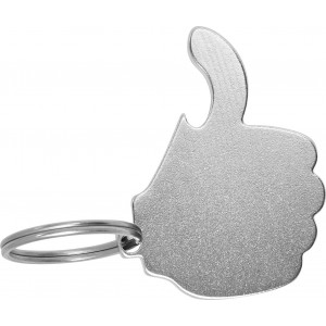 Aluminium 2-in-1 key holder Silvano, silver (Keychains)