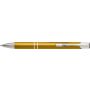 Aluminium ballpen Delia, yellow