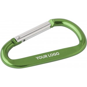 Aluminium carabiner key chain Guilermo, light green (Keychains)