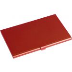 Aluminium card holder Abby, red (8766-08)