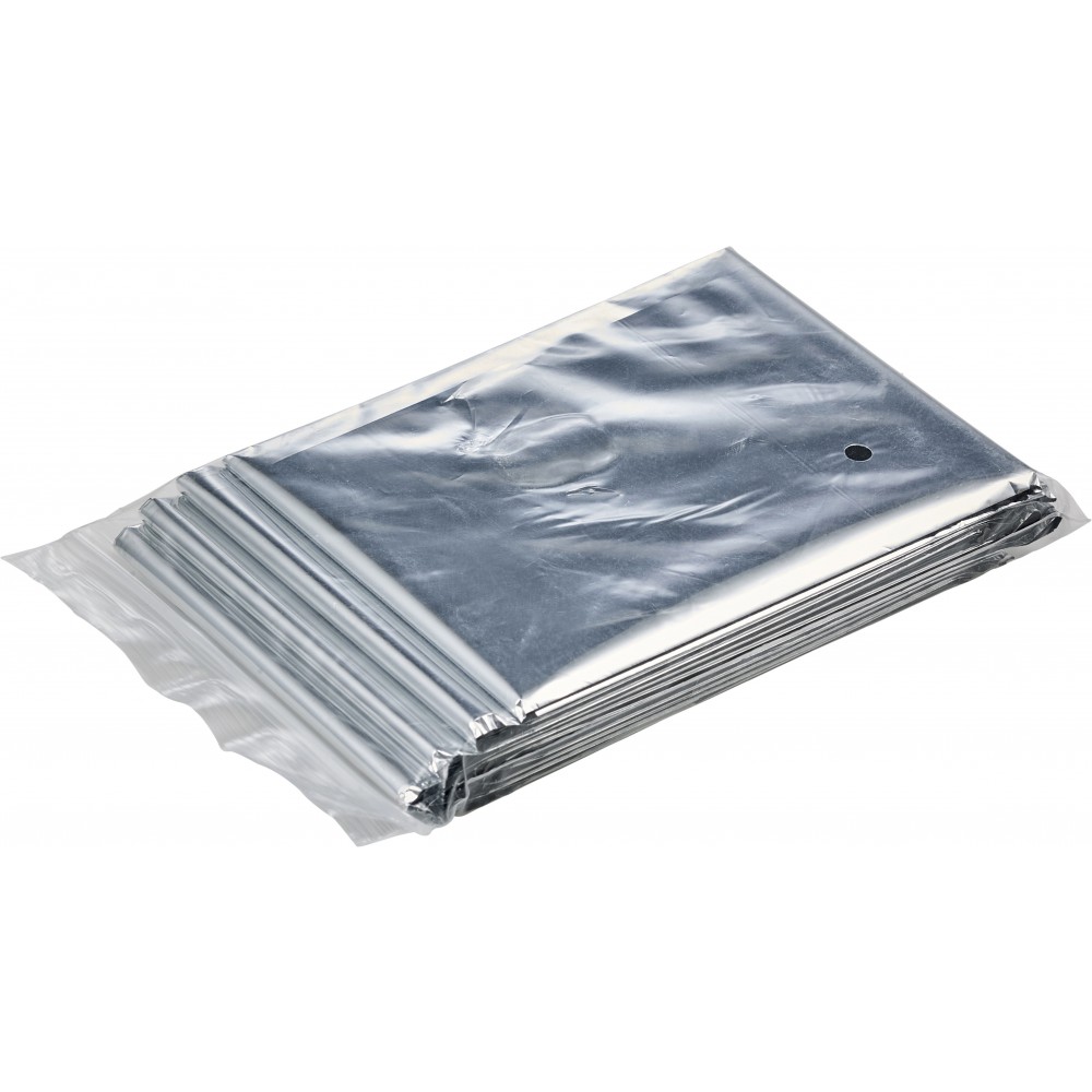 Aluminium emergency blanket, silver (Healthcare items) Reklámajándék.hu Ltd.