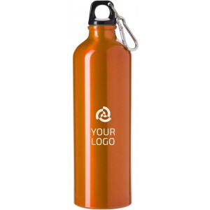 Aluminium flask Gio, orange (Sport bottles)