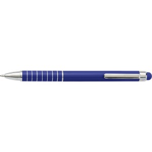 Aluminium lacquered ballpen Oliver, cobalt blue