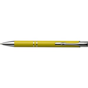 Aluminium ballpen Albacete, yellow