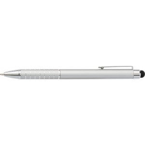 Aluminium lacquered ballpen Oliver, silver (Metallic pen)