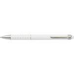 Aluminium lacquered ballpen with a rubber tip, white (0647-02CD)