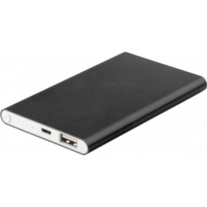 Aluminium power bank Ezra, black (Powerbanks)