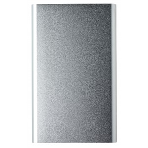 Aluminium power bank Ezra, silver (Powerbanks)