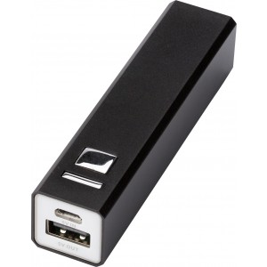 Aluminium power bank Kathy, black (Powerbanks)