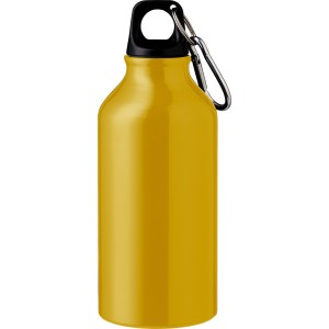 Aluminium recycled bottle (400 ml) Erich, yellow (Sport bottles)