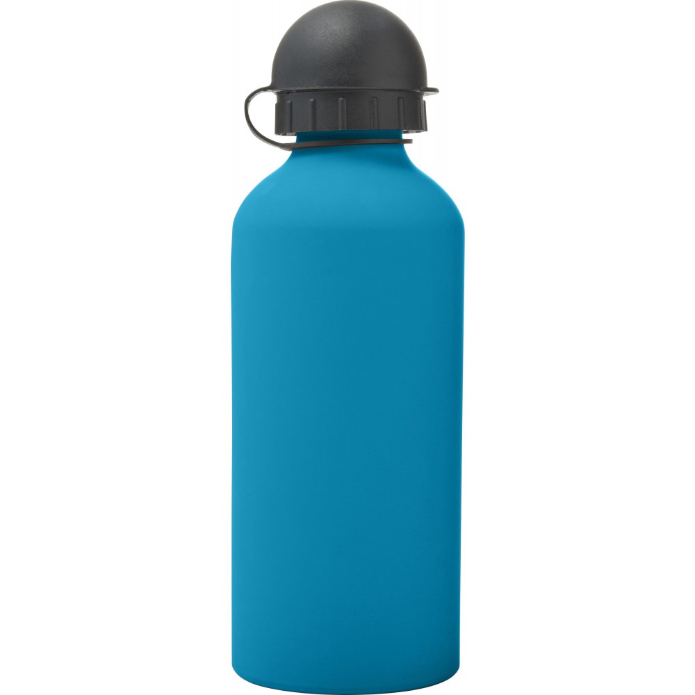 Printed Aluminium water bottle (600 ml), blue (Sport bottles)
