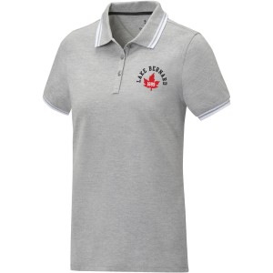 Amarago short sleeve women?s tipping polo, Heather grey (Polo shirt, 90-100% cotton)